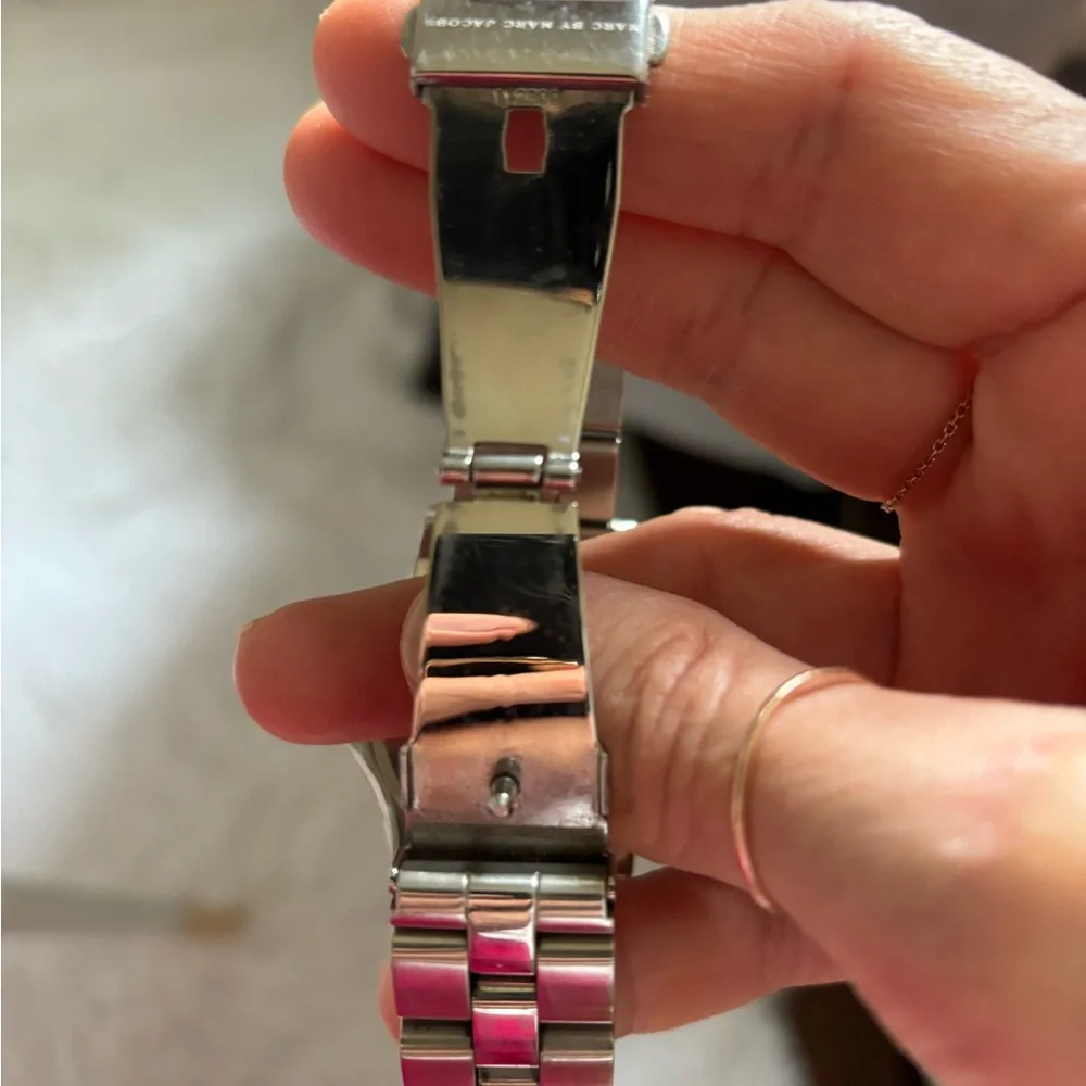 Marc Jacobs Silver and White Watch